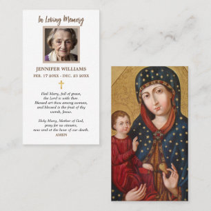 Tarjetas de Oración Virgen María y Niño Jesús Trad