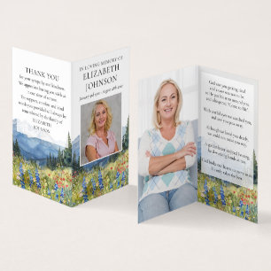 Tarjetas de oración y poema conmemorativas para fu