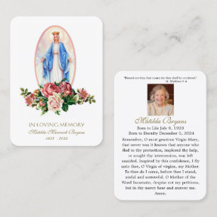 TARJETAS DE ORACIONES FUNERALES DE MATILDA