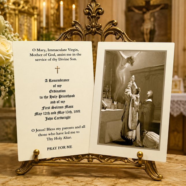 TARJETAS DE ORDENACIÓN DE SACERDOTE CATÓLICO (Subido por el creador)