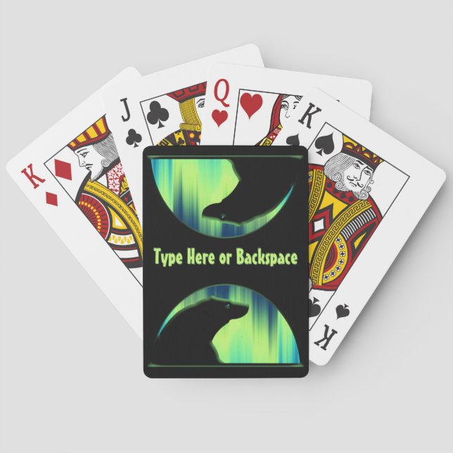 Tarjetas de Oso Aurora Cartas de Oso Personalizada (Reverso)