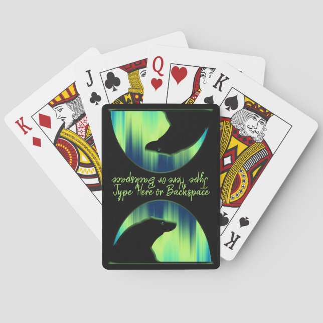 Tarjetas de oso de Aurora Oso de cartas personaliz (Reverso)