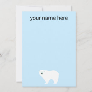 Tarjetas de oso polar personalizadas para niños