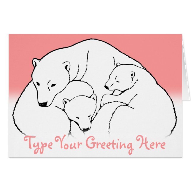 Tarjetas de oso polar Tarjetas de oso bebé persona (Anverso (Horizontal))