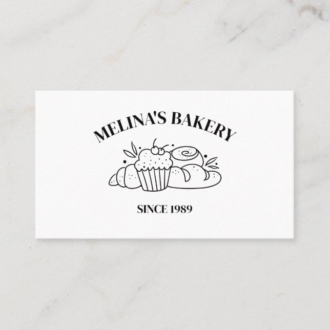 Tarjetas de Panadería Elegantes Profesionales, Pas (Anverso)