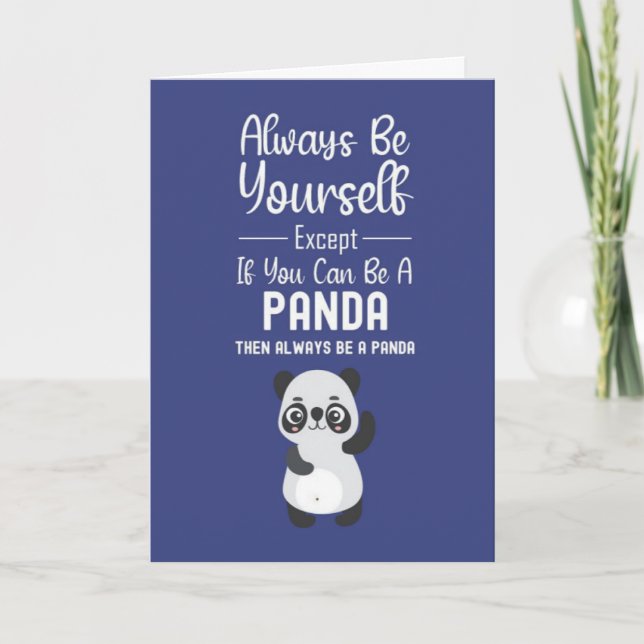 Tarjetas de Panda Adorables Humor de Animales Dive (Anverso)