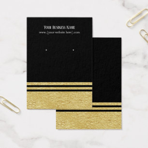 Tarjetas de pantalla Black Luxe Faux Gold Earring