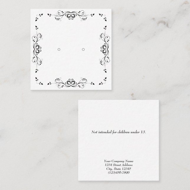 Tarjetas de pantalla de anclaje de marco floral vi (Anverso / Reverso)