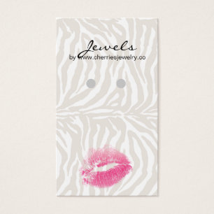 Tarjetas De Pantalla De Tiro Cute Zebra Lips Jewel