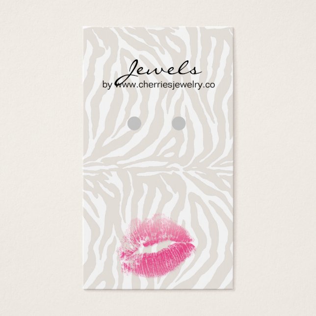 Tarjetas De Pantalla De Tiro Cute Zebra Lips Jewel (Frente)