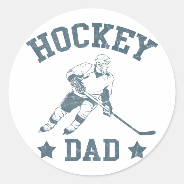 Tarjetas de papá de hockey y Pegatinas (Anverso)