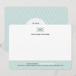 Tarjetas de Papelería Argyle   ¡Los colores son pe