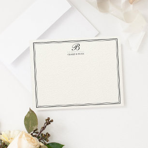 Tarjetas de Papelería con Monograma de Boda en Let
