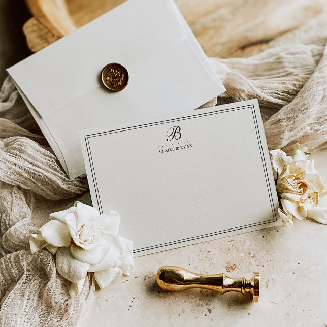 Tarjetas de Papelería con Monograma de Bodas en Le (Subido por el creador)