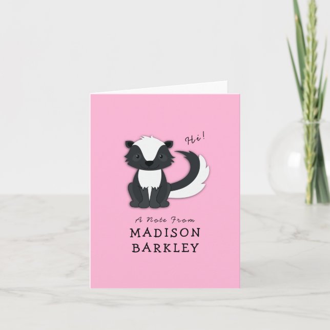 Tarjetas de Papelería de Animal de Bosque Lindo Cr (Anverso)