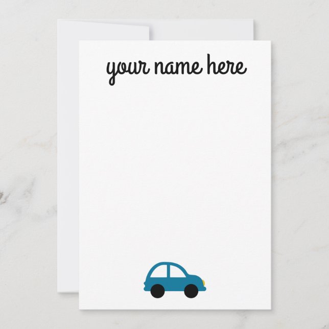 Tarjetas de Papelería de Coche Personalizadas para (Anverso)