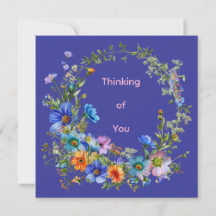 Tarjetas de Papelería de Corona de Anillo Floral V