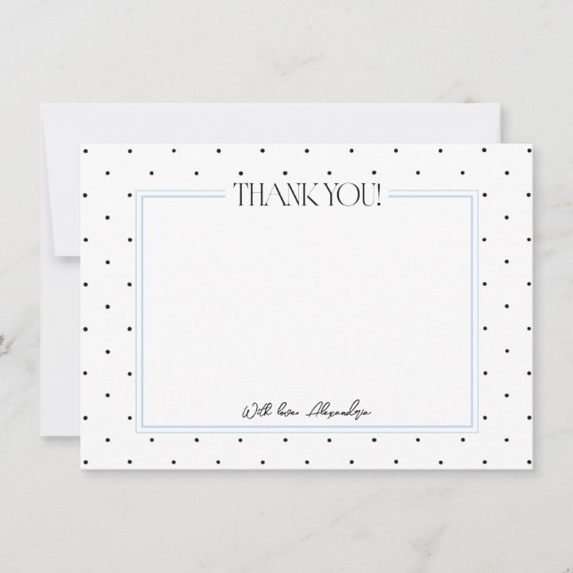 Tarjetas de Papelería Elegantes de Lunares para Da (Anverso)