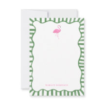 Tarjetas de papelería personalizada Pink Flamingo