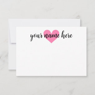 Tarjetas de Papelería Personalizadas Corazón para