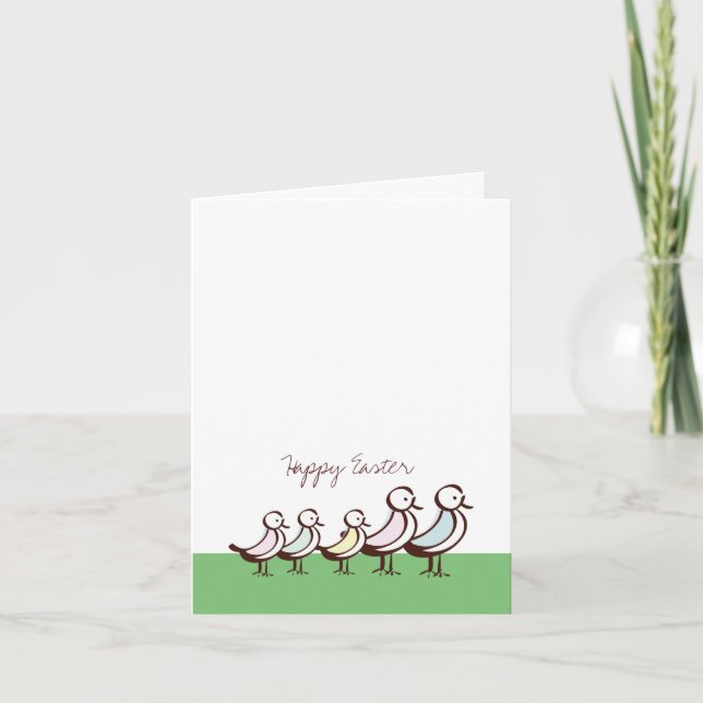 Tarjetas de Pascua Bird Family (Anverso)