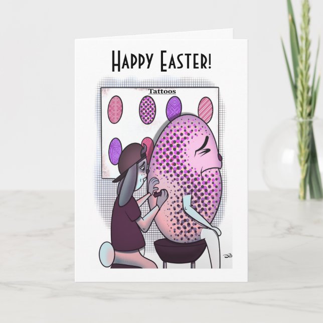 Tarjetas de Pascua con Tatuajes Dobladas (Anverso)