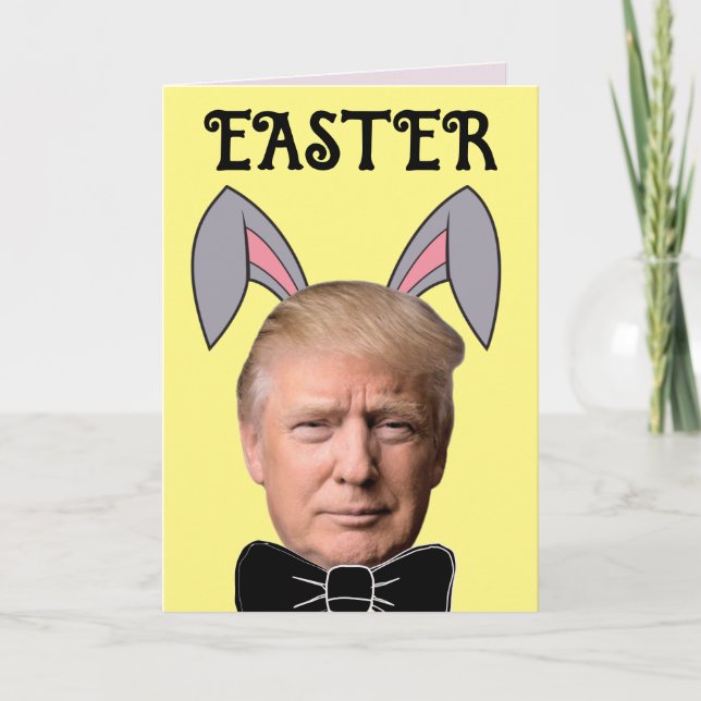 Tarjetas de Pascua de CONEJO DIVERTIDO de DONALD T (Anverso)