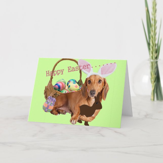 Tarjetas de pascua del Dachshund (Anverso)