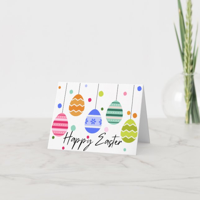 Tarjetas de Pascua Felices Personalizadas, Huevo d (Anverso)