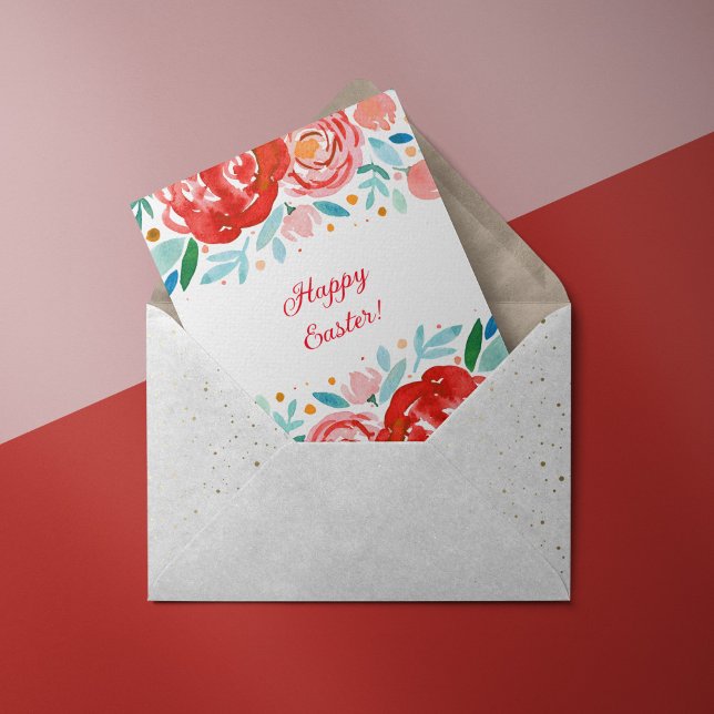 Tarjetas de Pascua para los rosas de acuarela (Subido por el creador)