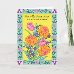 Tarjetas de pascua: Para mi hermana dulce