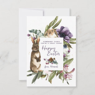 Tarjetas de Pascua para niños amigos conejos