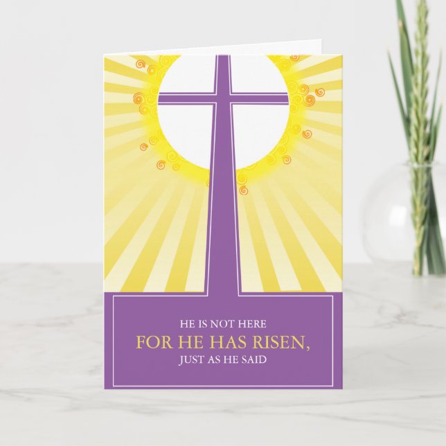 Tarjetas de pascua religiosas: Lo suben (Anverso)