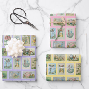 Tarjetas de Pascua Vintage Hojas de Papel Acondici