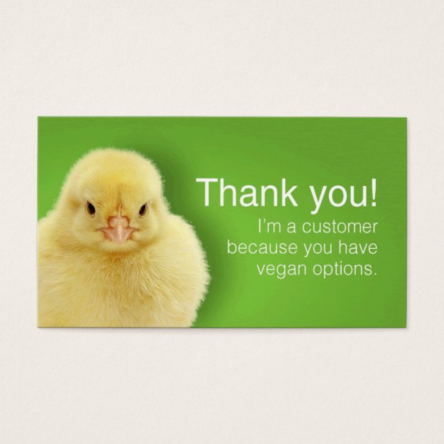 Tarjetas de patrón vegan (inglés) (Frente)