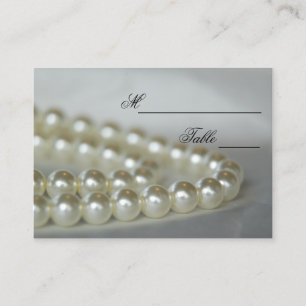 Tarjetas de Pearls Place para el Boda blanco