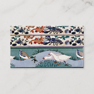 Tarjetas de perfil de aves antiguas