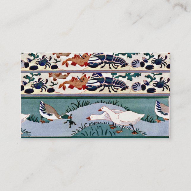 Tarjetas de perfil de aves antiguas (Anverso)