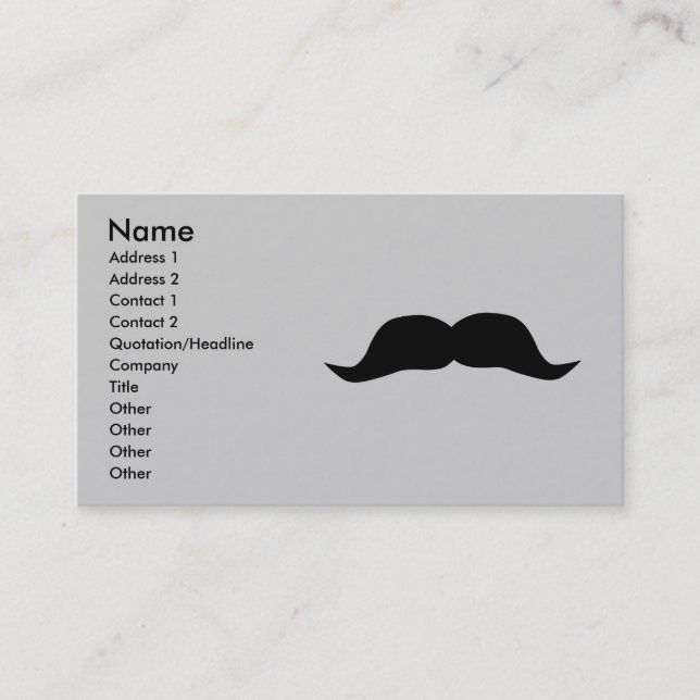 Tarjetas de perfil de bigote instantáneo (Anverso)
