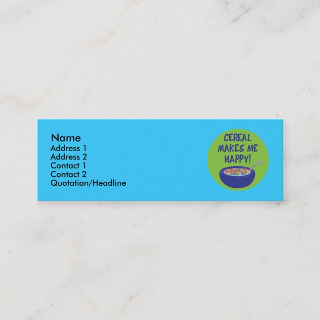 Tarjetas de perfil de cereales (Anverso)