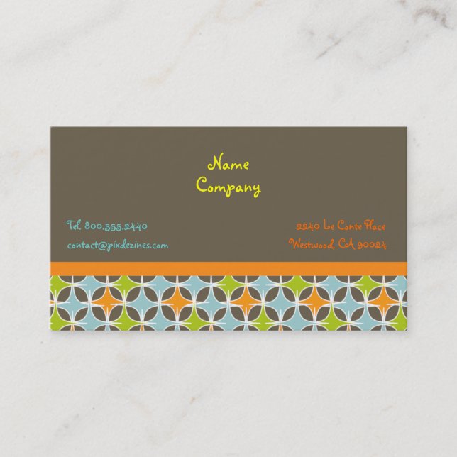 Tarjetas de perfil de diseño de estrellas retro (Anverso)