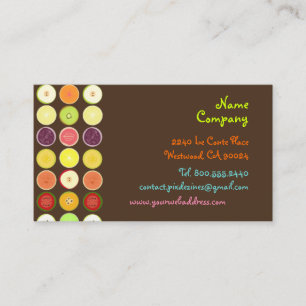 Tarjetas de perfil de diseño de frutos retro