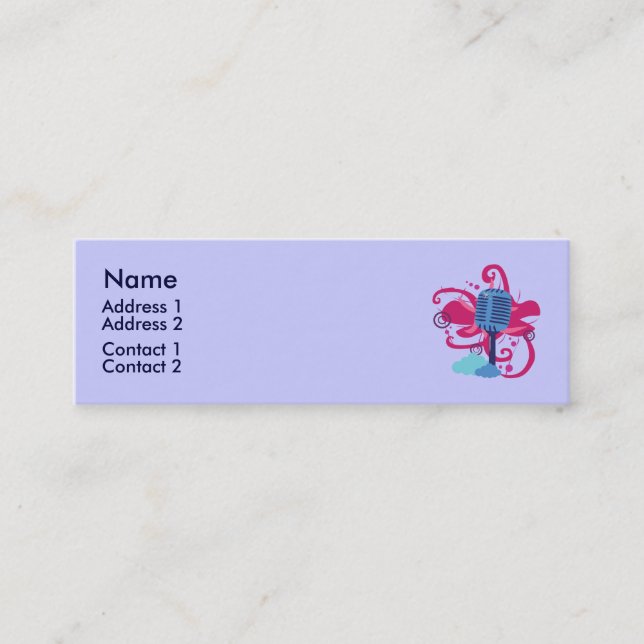 Tarjetas de perfil de explosión de arte de micrófo (Anverso)