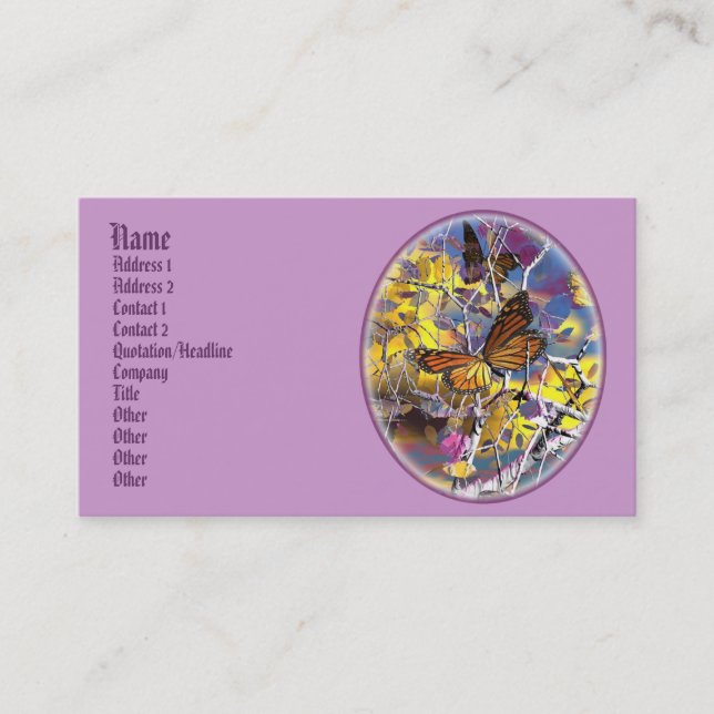 tarjetas de perfil de fantasía de mariposa dragonc (Anverso)