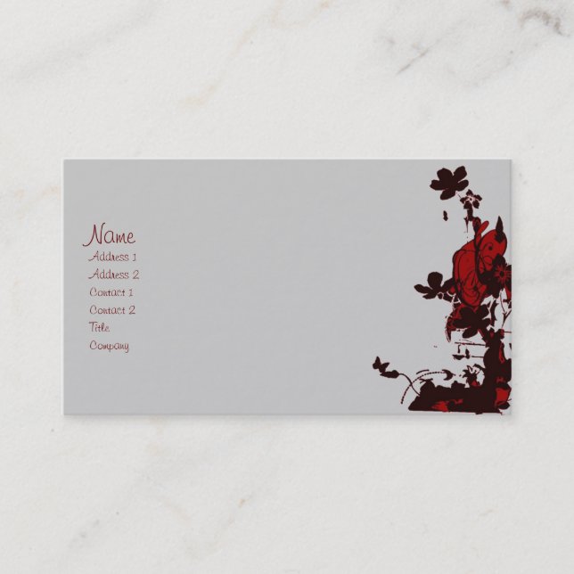 tarjetas de perfil de flores góticas (Anverso)