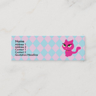Tarjetas de perfil de gato color gatito rosa