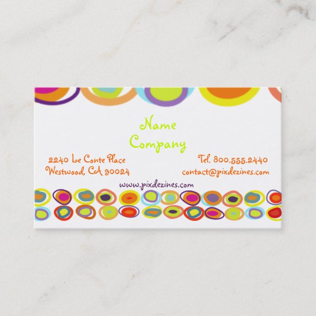 Tarjetas de perfil de huevos, formas orgánicas col (Anverso)