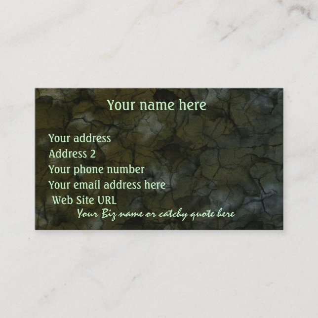 Tarjetas de perfil de la foto natural "FOREST MIST (Anverso)