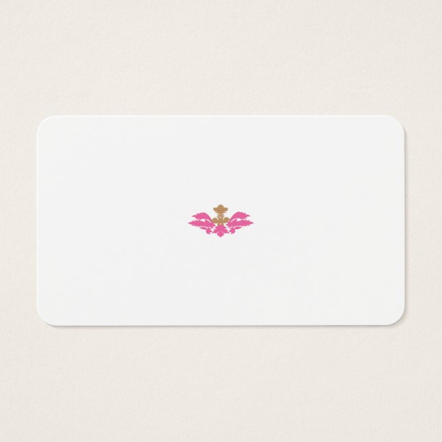 Tarjetas de Perfil de Latón Rosa de Lujo para Marc (Frente)