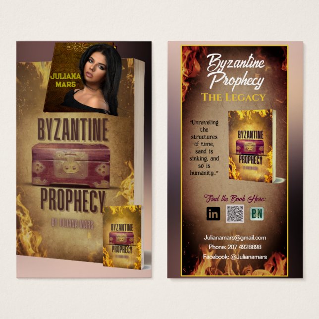 Tarjetas de perfil de material promocional del lib (Anverso y reverso)